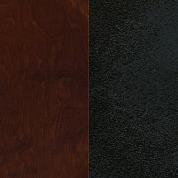 English Elm HERCULES Stylish Coffee Back Metal Restaurant Chair - Durable, Comfortable, and Perfect for Any Space Walnut Wood Seat/Black Metal Frame XU-DG-60099-COF-WALW-GG