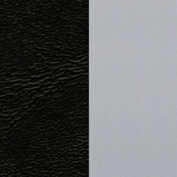 English Elm HERCULES Series Durable Metal Restaurant Chair with Slat Back Design for Modern Dining Spaces Black Vinyl Seat/Silver Frame XU-DG-60401-BLKV-GG