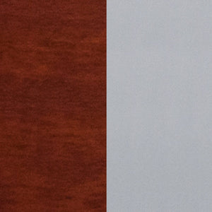 English Elm HERCULES Series Durable Metal Restaurant Chair with Slat Back Design for Modern Dining Spaces Mahogany Wood Seat/Silver Frame XU-DG-60401-MAHW-GG