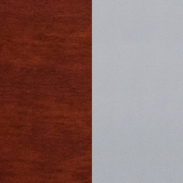 English Elm HERCULES Series Durable Metal Barstool with Slat Back Design - Ideal for Restaurants and Home Use Mahogany Wood Seat/Silver Frame XU-DG-60402-BAR-MAHW-GG