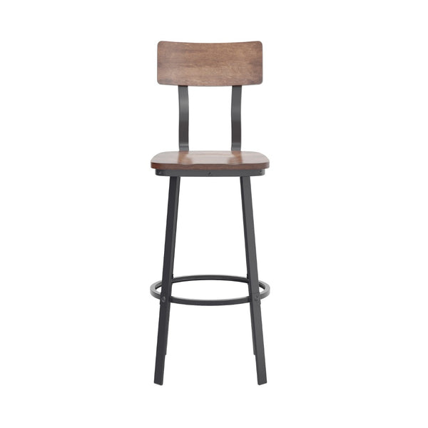 English Elm Flint Series Commercial Grade Barstool with Durable Steel Frame and Comfortable Beechwood Seat Antique Copper XU-DG-60582B-ANTCPR-GG