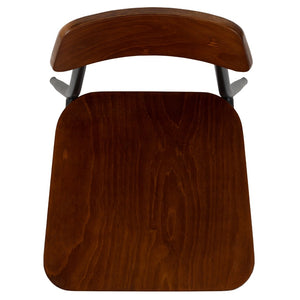 English Elm Lincoln Industrial Barstool with Durable Gunmetal Frame and Cozy Mahogany Seat for Any Space XU-DG-60725B-GG