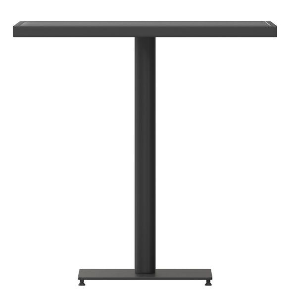 English Elm Lark Outdoor Bistro Dining Table with Durable Faux Wood Slats for Stylish Patio Gatherings Gray Wash Teak 30" Square XU-DG-HW1045-GY-GG