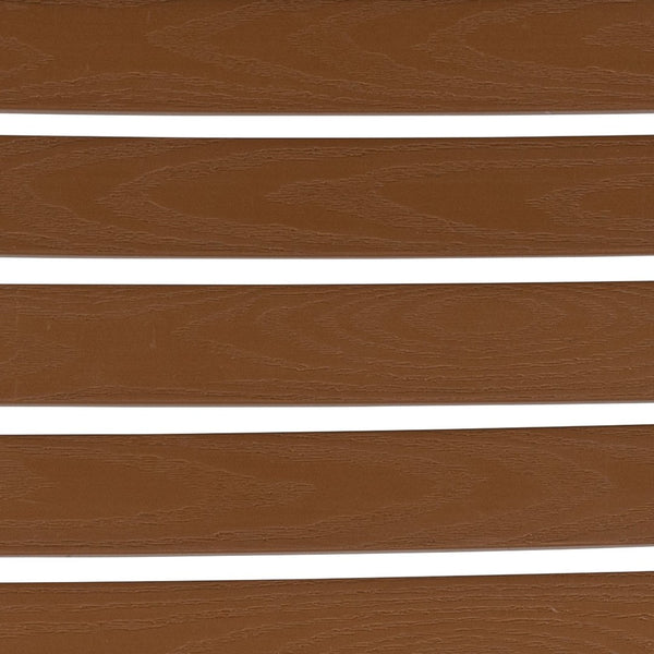 English Elm Lark Outdoor Stackable Side Chair - Durable Aluminum Frame with Faux Wood Slats for All-Weather Use Teak XU-DG-HW6036-GG