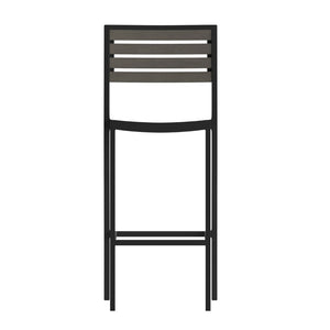 English Elm Lark Commercial Grade Bar Height Stool for Indoor & Outdoor Use, Durable All-Weather Seating Solution Gray Wash XU-DG-HW6036B-GY-GG
