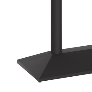 English Elm Palis 27"W x 15"D Heavy-Duty Indoor/Outdoor Table Base for 30" x 48" Tops - Commercial Grade Stability Black XU-DG-TB002-OUT-BLK-GG