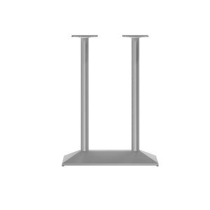 English Elm Palis 27"W x 15"D Heavy-Duty Indoor/Outdoor Table Base for 30" x 48" Tops - Commercial Grade Stability Silver XU-DG-TB002-OUT-SLV-GG