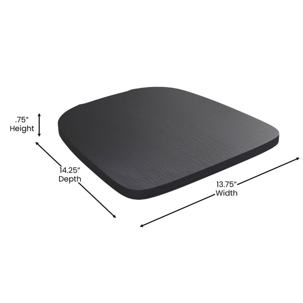 English Elm Lincoln 24'' High Antique Silver Indoor Counter Height Stool with Stylish Back for Comfort & Stability Black Seat/Clear Coated Frame XU-DG-TP001B-24-PL1B-GG