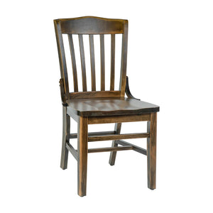 English Elm HERCULES School House Back Restaurant Chair - Durable Wood Design for Stylish Dining Spaces Antique Copper XU-DG-W0006-ANTCPR-GG