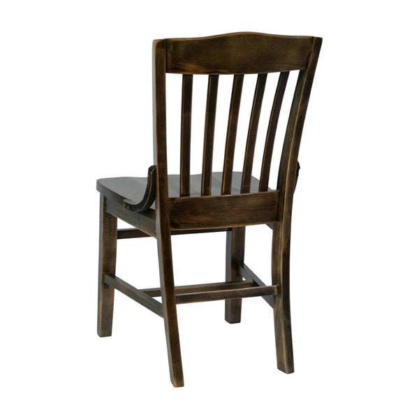 English Elm HERCULES School House Back Restaurant Chair - Durable Wood Design for Stylish Dining Spaces Antique Copper XU-DG-W0006-ANTCPR-GG