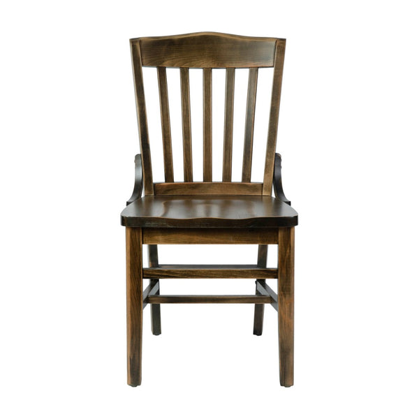 English Elm HERCULES School House Back Restaurant Chair - Durable Wood Design for Stylish Dining Spaces Antique Copper XU-DG-W0006-ANTCPR-GG