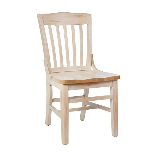 English Elm HERCULES School House Back Restaurant Chair - Durable Wood Design for Stylish Dining Spaces Antique White XU-DG-W0006-ANTWHT-GG