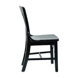 English Elm HERCULES School House Back Restaurant Chair - Durable Wood Design for Stylish Dining Spaces Black XU-DG-W0006-BLK-GG