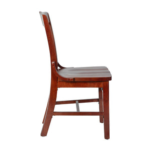 English Elm HERCULES School House Back Restaurant Chair - Durable Wood Design for Stylish Dining Spaces Mahogany XU-DG-W0006-MAH-GG