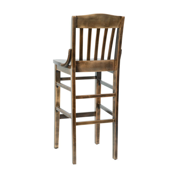 English Elm HERCULES School House Back Wood Barstool – Timeless Design for Restaurants, Bars, and Homes Antique Copper XU-DG-W0006B-ANTCPR-GG