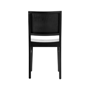 English Elm Naples Solid Wood Dining Chair - Commercial Grade Comfort with Curved Backrest for Elegant Spaces Black XU-DG-W0305-BLK-GG