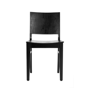 English Elm Naples Solid Wood Dining Chair - Commercial Grade Comfort with Curved Backrest for Elegant Spaces Black XU-DG-W0305-BLK-GG