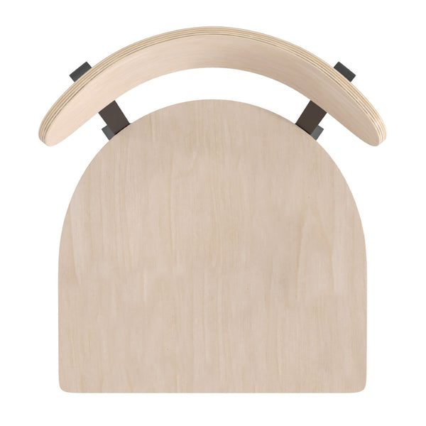 English Elm Wright Commercial Dining Chair - Durable Steel Frame, Comfortable Vinyl Seat, Modern Boomerang Design Natural Birch XU-DG6V5B-NAT-GG