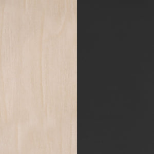 English Elm Wright Commercial Dining Chair - Durable Steel Frame, Comfortable Vinyl Seat, Modern Boomerang Design Natural Birch Wood Back/Black Vinyl Seat XU-DG6V5BV-NAT-GG