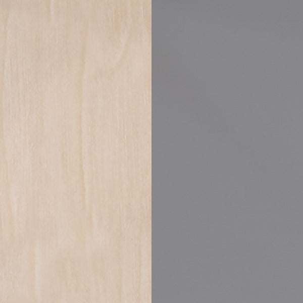 English Elm Wright Commercial Dining Chair - Durable Steel Frame, Comfortable Vinyl Seat, Modern Boomerang Design Natural Birch Wood Back/Gray Vinyl Seat XU-DG6V5GYV-NAT-GG