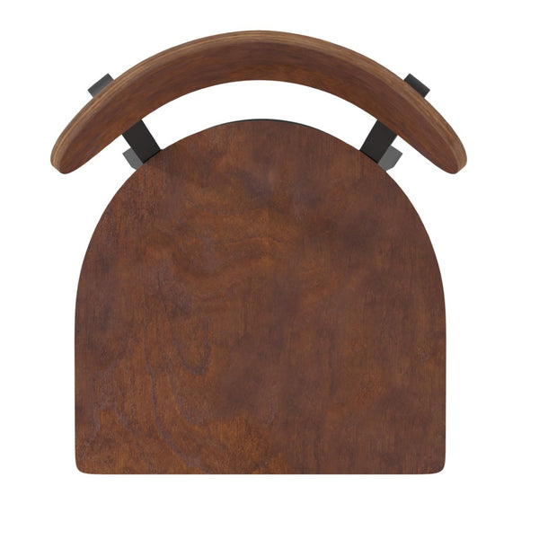 English Elm Wright Commercial Barstool - Heavy-Duty Steel Frame, Comfortable Vinyl Seat, Ideal for Bars & Cafes Walnut XU-DG6V6B-WAL-GG