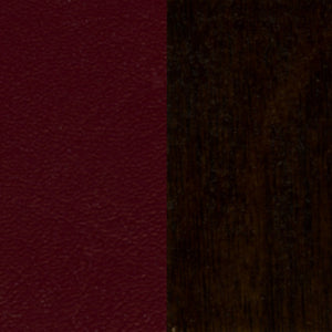 English Elm HERCULES Series Ladder Back Dining Chair - Durable Cherry Wood Design for Restaurants & Cafés Burgundy Vinyl Seat/Walnut Wood Frame XU-DGW0005LAD-WAL-BURV-GG