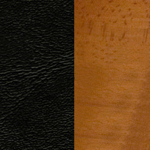 English Elm HERCULES Vertical Slat Back Barstool with Durable Design and Comfort for Restaurants and Homes Black Vinyl Seat/Cherry Wood Frame XU-DGW0008BARVRT-CHY-BLKV-GG