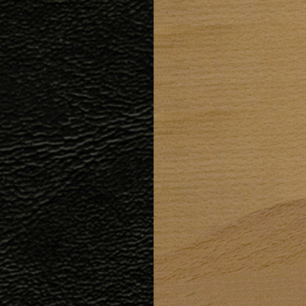 English Elm HERCULES Vertical Slat Back Barstool with Durable Design and Comfort for Restaurants and Homes Black Vinyl Seat/Natural Wood Frame XU-DGW0008BARVRT-NAT-BLKV-GG