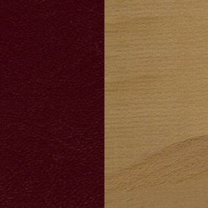 English Elm HERCULES Vertical Slat Back Restaurant Chair - Durable European Hardwood with Comfortable Seating Burgundy Vinyl Seat/Natural Wood Frame XU-DGW0008VRT-NAT-BURV-GG