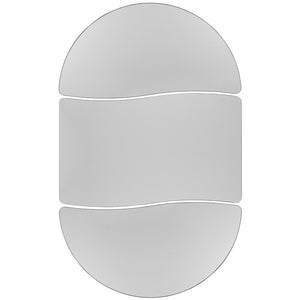 English Elm Emmy 3-Piece Nesting Oval Activity Table Set for Collaborative Learning & Versatile Workspaces Grey 47.5"W x 76"L XU-GRP-A3048CON-48-GY-T-A-GG