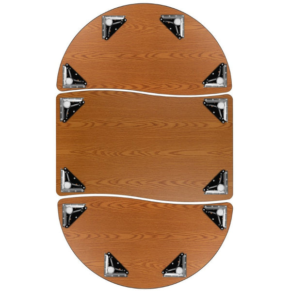 English Elm Emmy 2 Piece Activity Table Set - Flexible Oval Design for Collaborative Learning & Classroom Durability Grey 47.5"W x 76"L XU-GRP-A3048CON-48-GY-T-P-GG