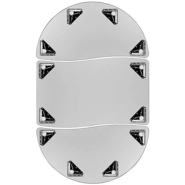 English Elm Emmy 2 Piece Activity Table Set - Flexible Oval Design for Collaborative Learning & Classroom Durability Oak 47.5"W x 76"L XU-GRP-A3048CON-48-OAK-T-P-GG