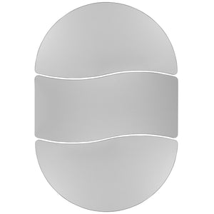 English Elm Emmy 2 Piece Oval Wave Activity Table Set - Flexible Design with Adjustable Height for Collaborative Learning Grey 60"W x 86"L XU-GRP-A3060CON-60-GY-T-A-GG