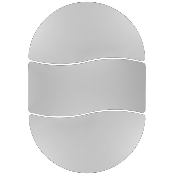 English Elm Emmy 2 Piece Oval Wave Activity Table Set - Flexible Design with Adjustable Height for Collaborative Learning Grey 60"W x 86"L XU-GRP-A3060CON-60-GY-T-A-GG