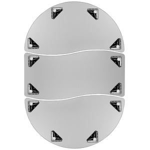 English Elm Emmy 2 Piece Oval Wave Activity Table Set - Flexible Design with Adjustable Height for Collaborative Learning Oak 60"W x 86"L XU-GRP-A3060CON-60-OAK-T-A-GG