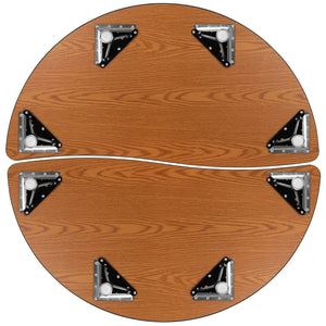 English Elm Emmy 2 Piece Wave Activity Table Set for Collaborative Learning - Height Adjustable & Durable Design Grey 47.5"W x 48"L XU-GRP-A48-HCIRC-GY-T-P-GG