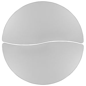 English Elm Emmy 2-Piece Flexible Wave Activity Table Set with Adjustable Height for Collaborative Learning Spaces Grey 60"W x 60"L XU-GRP-A60-HCIRC-GY-T-A-GG