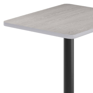 English Elm Stiles Commercial-Grade Bar Height Table Set with Durable Laminate Top and Cast-Iron Base Features Gray 24"W x 30"L XU-GYTB-2430-TR18B-3CFR-GG