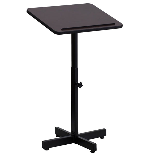 English Elm Mysta Adjustable Height Lectern with Mahogany Finish - Durable, Stylish, and Portable for Presentations XU-LECTERN-ADJ-GG