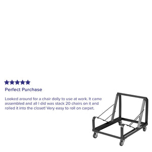 English Elm HERCULES Heavy-Duty Black Steel Dolly for Sled-Base Stack Chairs – Fast, Safe Transport & Setup! XU-MC168-DOLLY-GG