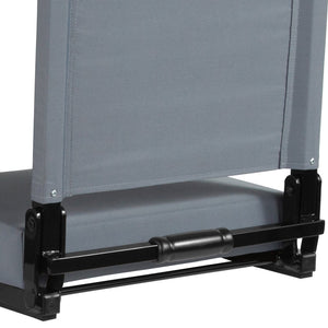 English Elm Grandstand Padded Stadium Chairs with 500 lb Capacity - Lightweight, Portable Folding Seats for Events Gray XU-STA-GY-GG