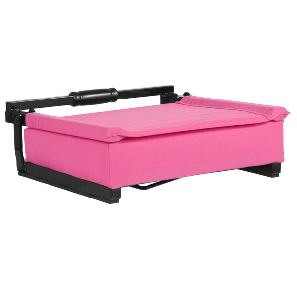 English Elm Grandstand Padded Stadium Chairs with 500 lb Capacity - Lightweight, Portable Folding Seats for Events Pink XU-STA-PK-GG