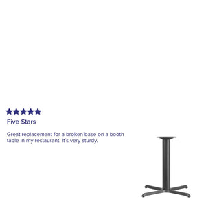 English Elm Beverly 33'' x 33'' Commercial-Grade X-Base Restaurant Table for Durable Dining Spaces & Decor XU-T3333-GG