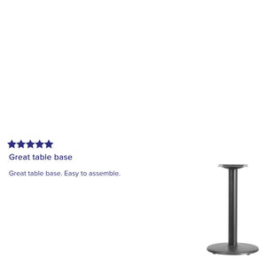 English Elm Beverly 18'' Round Restaurant Table Base – Durable, Heavy-Duty Foundation for Commercial Spaces Black XU-TR18-GG