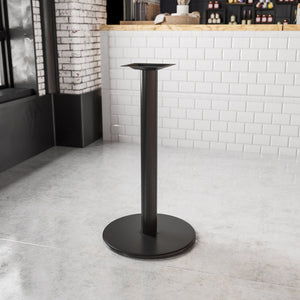 English Elm Beverly 24'' Round Bar Height Table Base - Durable Cast Iron Design for Restaurants & Cafés XU-TR24-BAR-GG