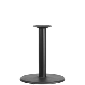 English Elm Beverly 24'' Round Restaurant Table Base - Heavy Cast Iron, Durable Black Finish for Commercial Use XU-TR24-GG