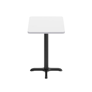 English Elm Graniss Durable Rectangular Laminate Table Top with Sturdy "X" Style Base for Modern Dining Spaces White 24"W x 30"L XU-WHTB-2430-T2222-GG