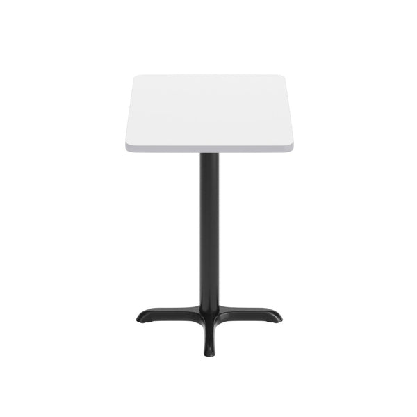 English Elm Graniss Durable Rectangular Laminate Table Top with Sturdy "X" Style Base for Modern Dining Spaces White 24"W x 30"L XU-WHTB-2430-T2222-GG