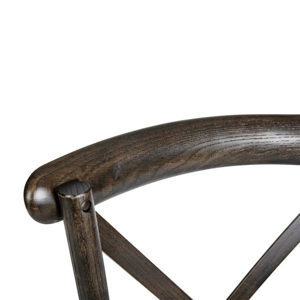 English Elm HERCULES Stackable Cross Back Dining Chair with Cushion - Timeless Design for Comfort & Durability Early American XU-X-EA-NTC-GG