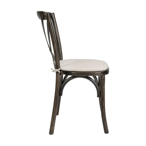 English Elm HERCULES Stackable Cross Back Dining Chair with Cushion - Timeless Design for Comfort & Durability Early American XU-X-EA-NTC-GG